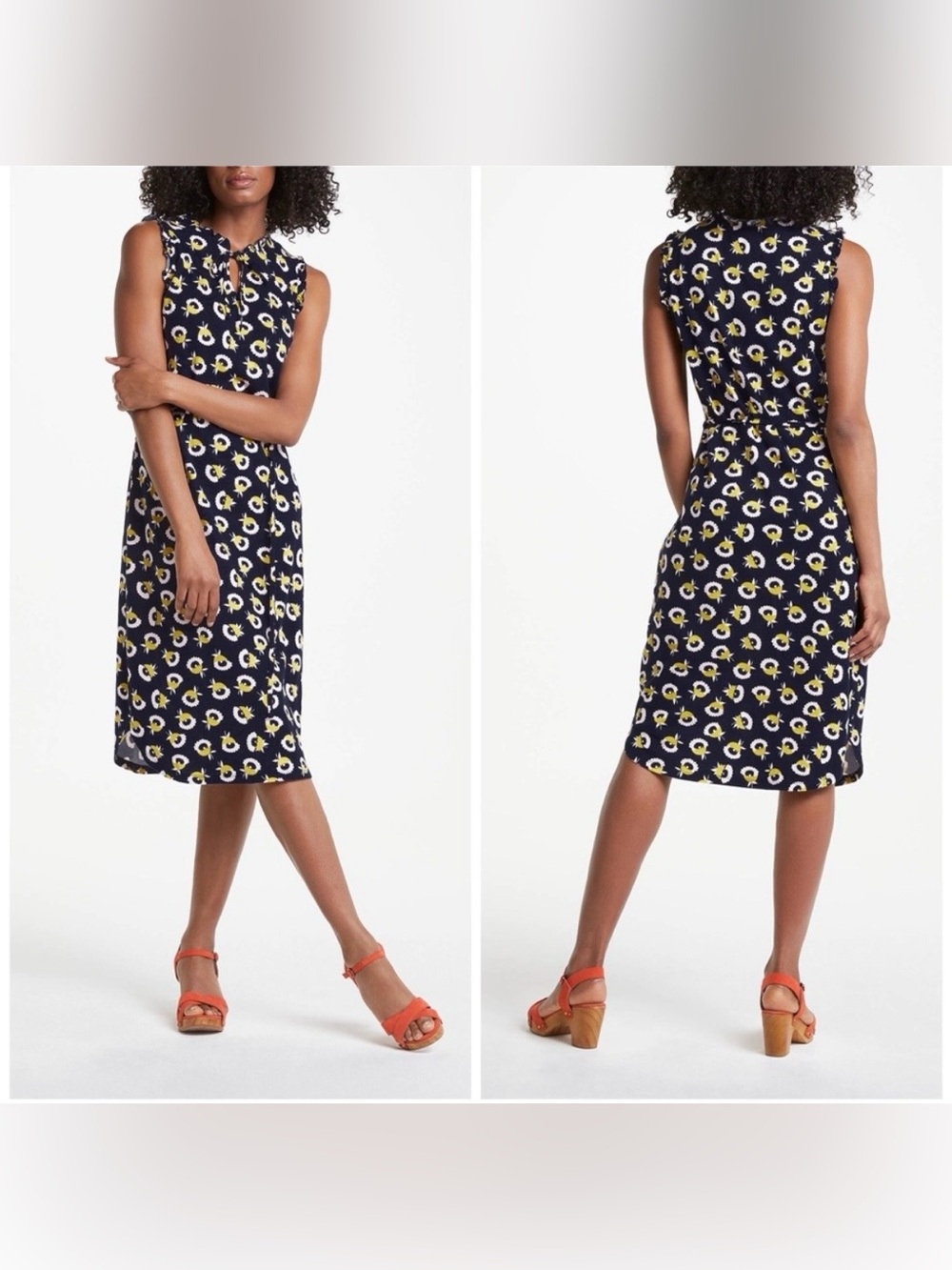 Boden Lois Floral Jersey Dress Summer Vacation Size 10 - Picture 2 of 11